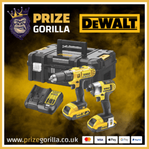 Prize Gorilla win a DeWalt 18v combi drill set competitions website Belfast Northern Ireland UK 2025