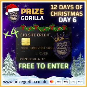 Prize Gorilla 12 Days of Christmas Day 6 Win FREE Site Credit-3
