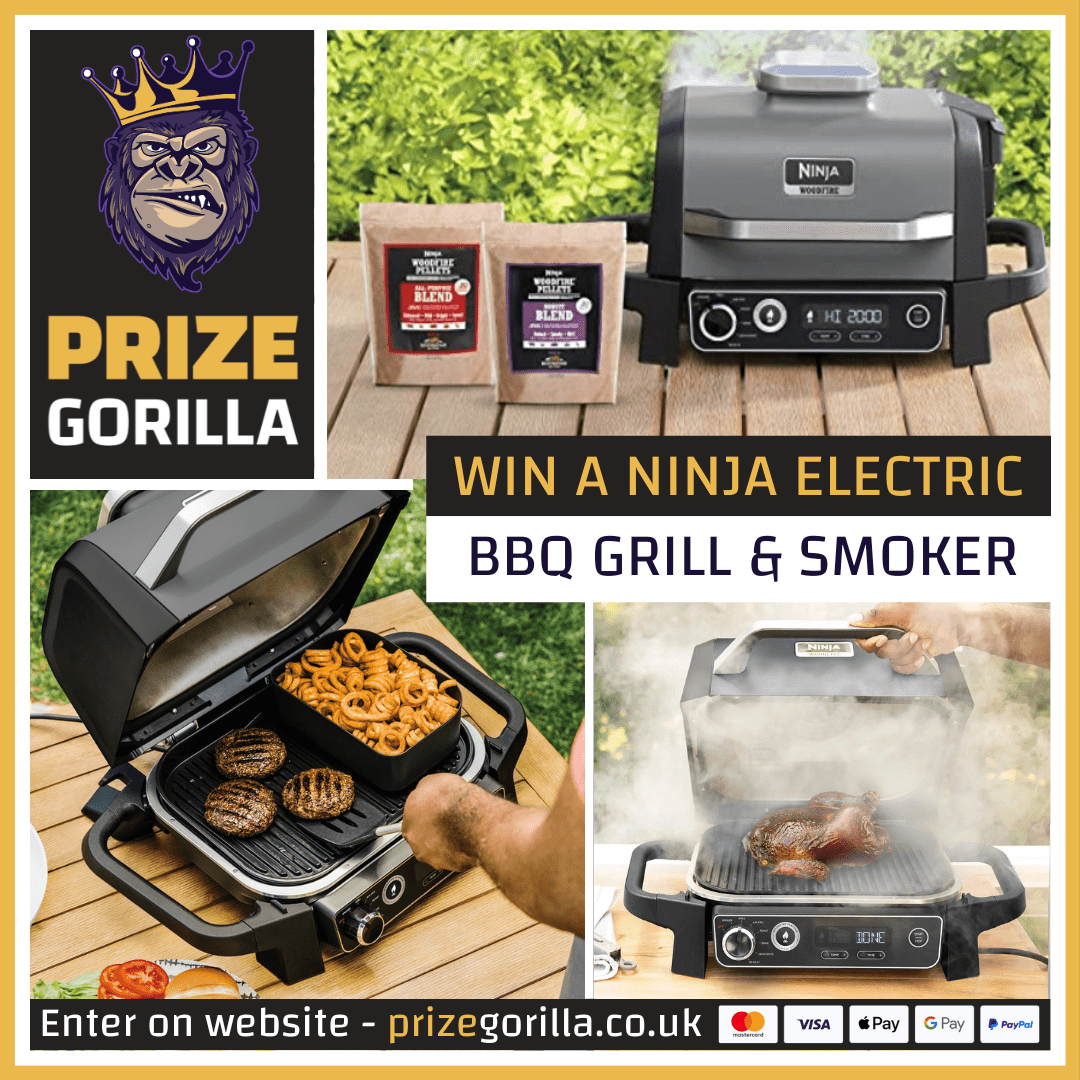 Prize Gorilla Win a ninja BBQ Grill & Smoker best prize competition website Belfast Northern Ireland UK 2025