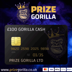 Prize Gorilla cash site credit best competition prize website Northern Ireland Belfast UK 2025