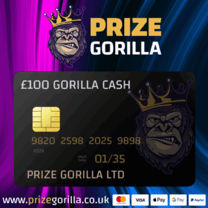 Prize Gorilla cash site credit best competition prize website Northern Ireland Belfast UK 2025