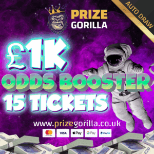 PRIZE GORILLA ODDS BOOSTER BEST PRIZE COMPETITION WEBSITE BELFAST UK IRELAND 2025 INSTANT WIN 2026