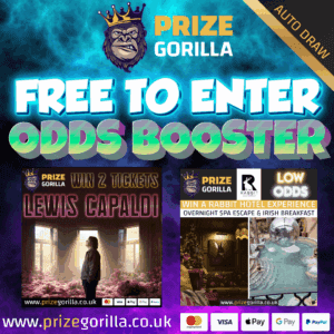 PRIZE GORILLA ODDS BOOSTER BEST PRIZE COMPETITION WEBSITE BELFAST UK IRELAND 2025 INSTANT WIN